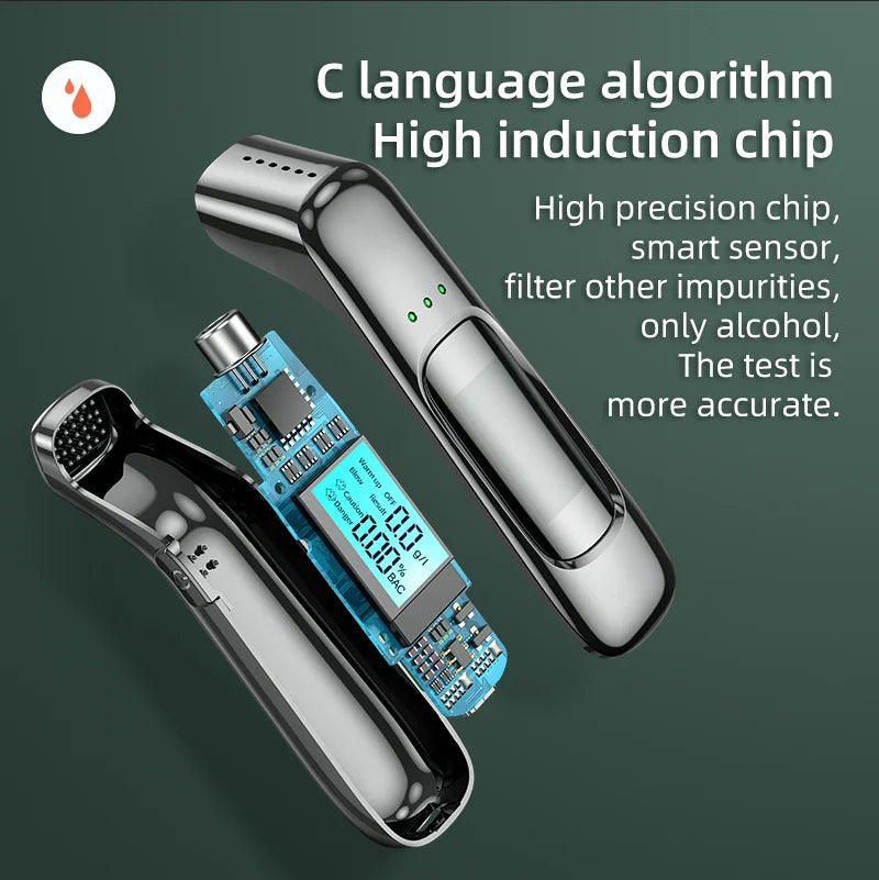 Éthylotest portable professionnel avec écran LCD, détecteur d'alcoolémie pour conduite en état d'ivresse, test d'alcoolémie en voiture 