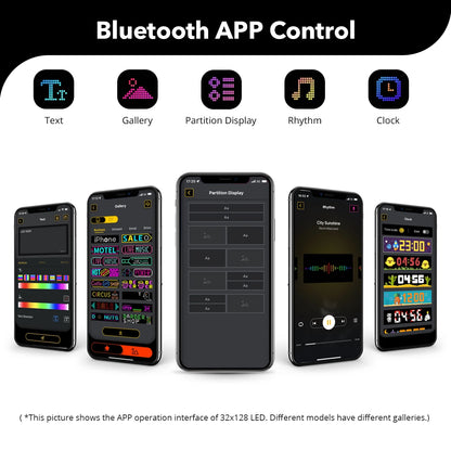 Panneau LED Pixel Flexible USB Bluetooth – Affichage Texte & GIF Personnalisable