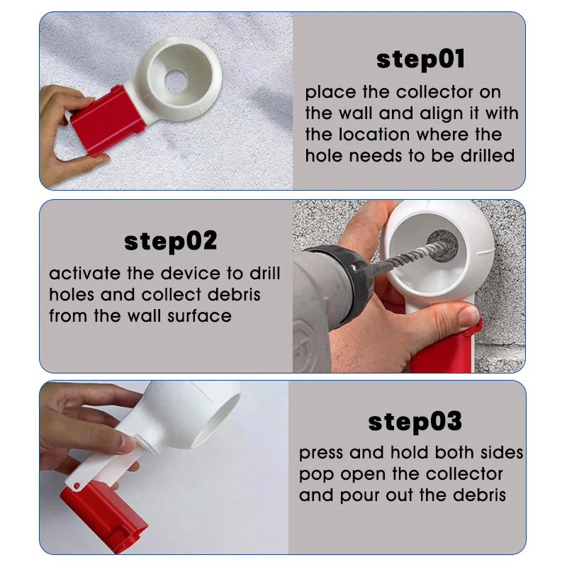 Capot Anti-Poussière Perceuse Électrique Perforateur Collecteur Débris Forage Mural Maison