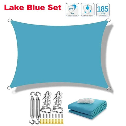 Voile d'Ombrage Rectangulaire Imperméable Oxford 300D – Protection UV 85-98% – Terrasse, Jardin, Piscine, Balcon, Carport – 20 Couleurs & 12 Tailles