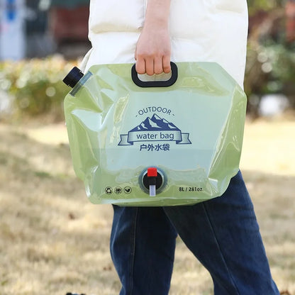Sac de Stockage d'Eau Pliable avec Robinet – Camping & Randonnée (3L / 5L / 8L)