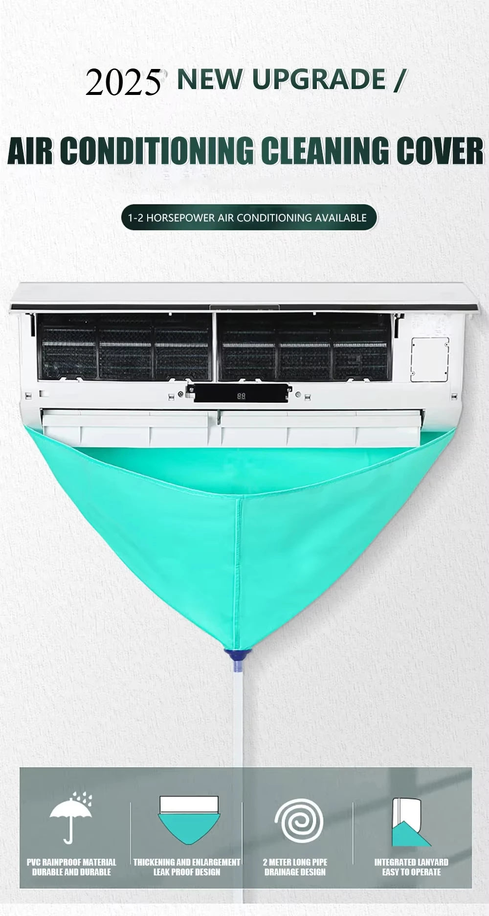 Nettoyage Climatiseur 1/6/8 pièces - Housse Étanche + Tuyau - APPRO-DISTRI