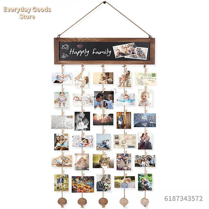Pinces Murales en Bois pour Photos