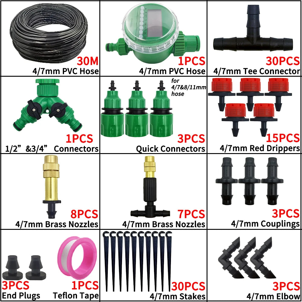 Système d'Irrigation Goutte-à-Goutte Oasis 5-50M - Arrosage Automatique Jardin Potager