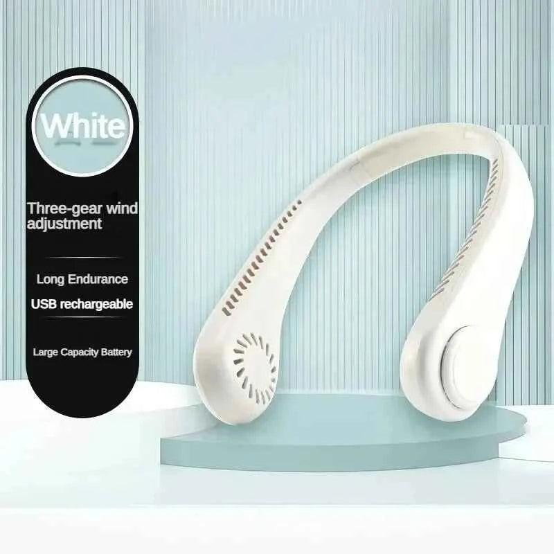 Ventilateur Tour de Cou USB 8000mAh – Sans Lames, Rechargeable, 100 Vitesses