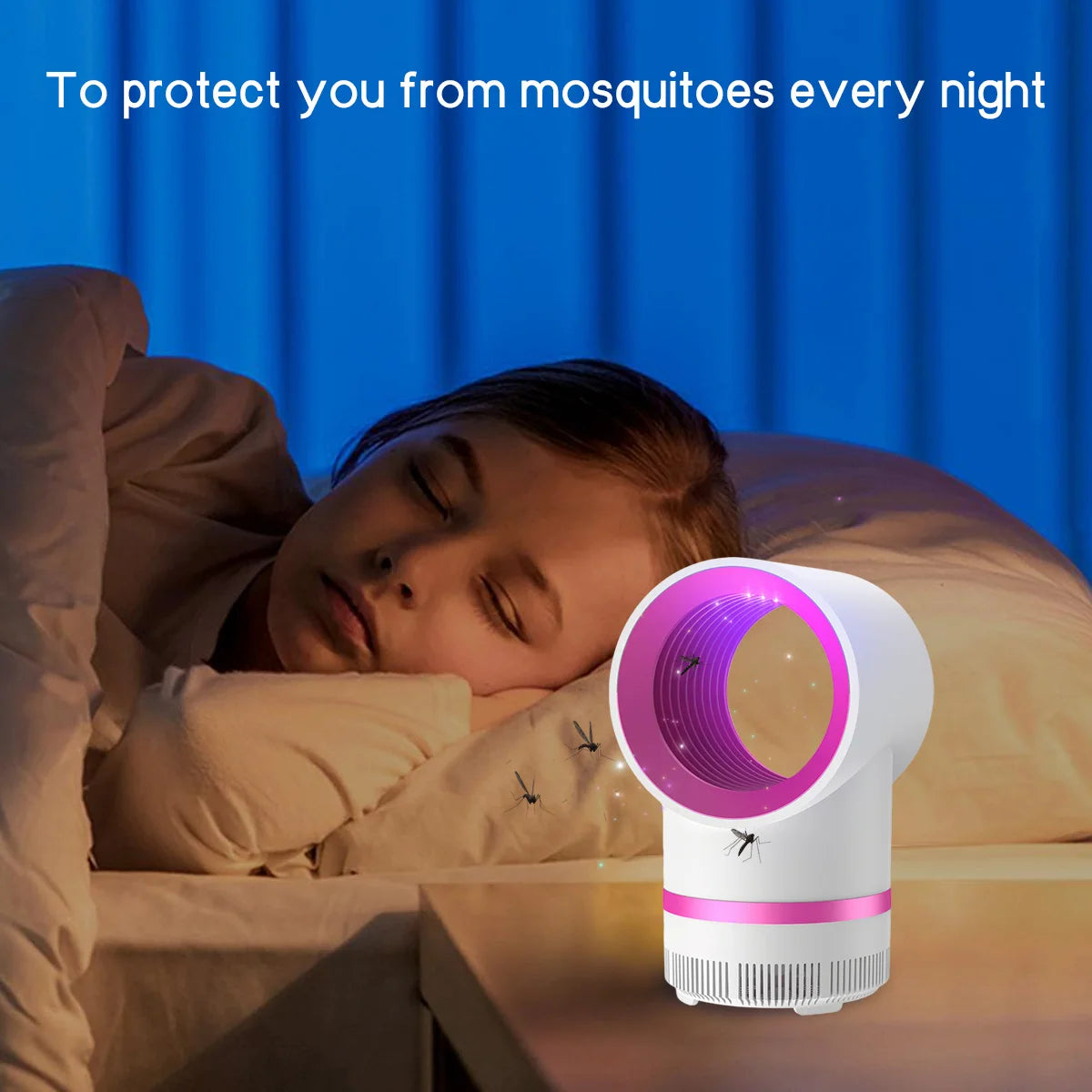 Lampe Anti-Moustiques USB Rechargeable – Piège Silencieux Sans Produit Chimique