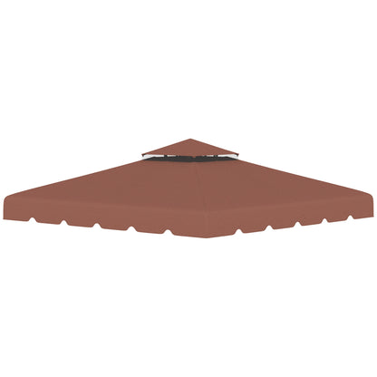Toit de Remplacement Pergola 3x3m Double Toit – Polyester Anti-UV | Outsunny