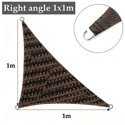 Voile d’ombrage triangulaire en HDPE – Ombrage 90-95%, Anti-UV | Terrasse, Jardin, Piscine