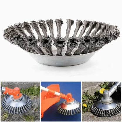 Disque brosse en acier titane LUSQI – Tête de débroussailleuse 6, 8 ou 10 pouces | Désherbage & Dérouillage