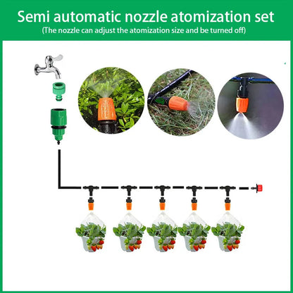 Kit de Brumisation et Irrigation par Aspersion – Tuyau PE 4/7mm, 5m à 20m, Arrosage Automatique Jardin
