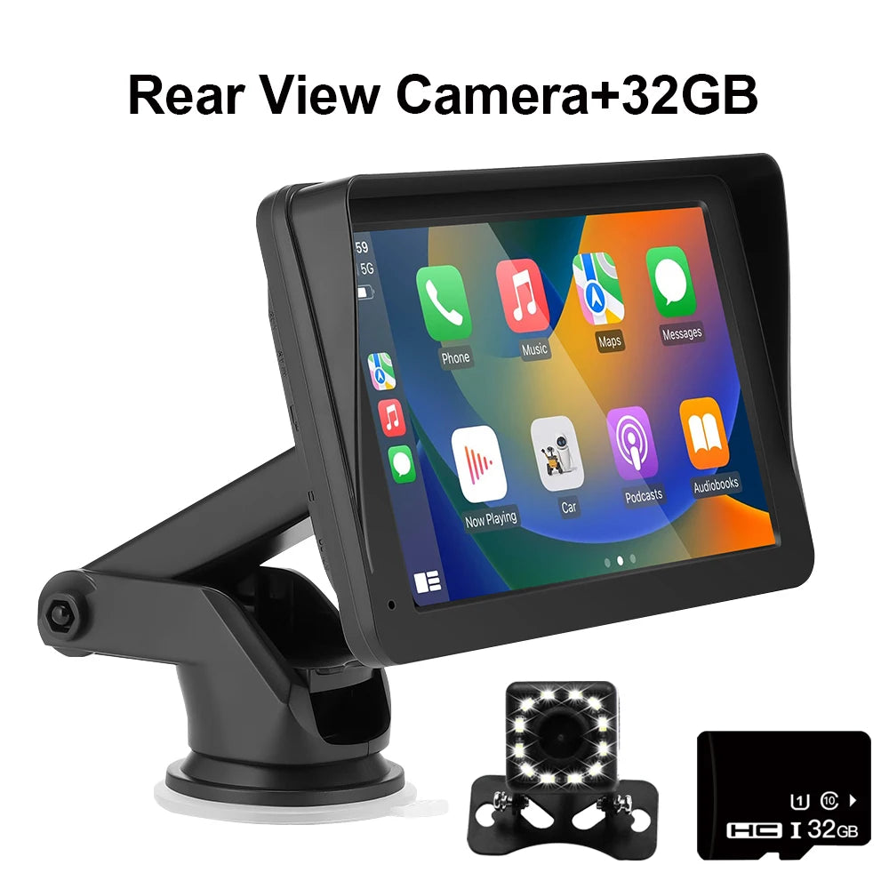 Autoradio Portable 7" Tactile CarPlay Android Auto - Bluetooth FM - Gearelec