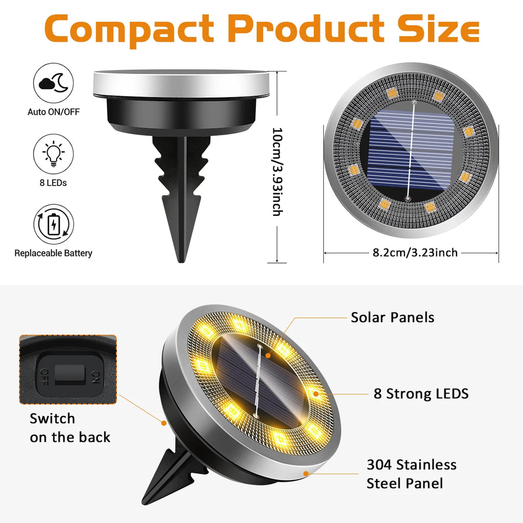 Lumières Solaires au Sol IP65
