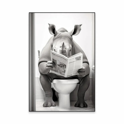 Affiche Humour Alpaga aux Toilettes 