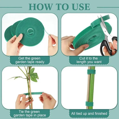 Attaches de jardin en nylon auto-agrippantes – Douces & Réutilisables | 2M à 40M, 7 couleurs