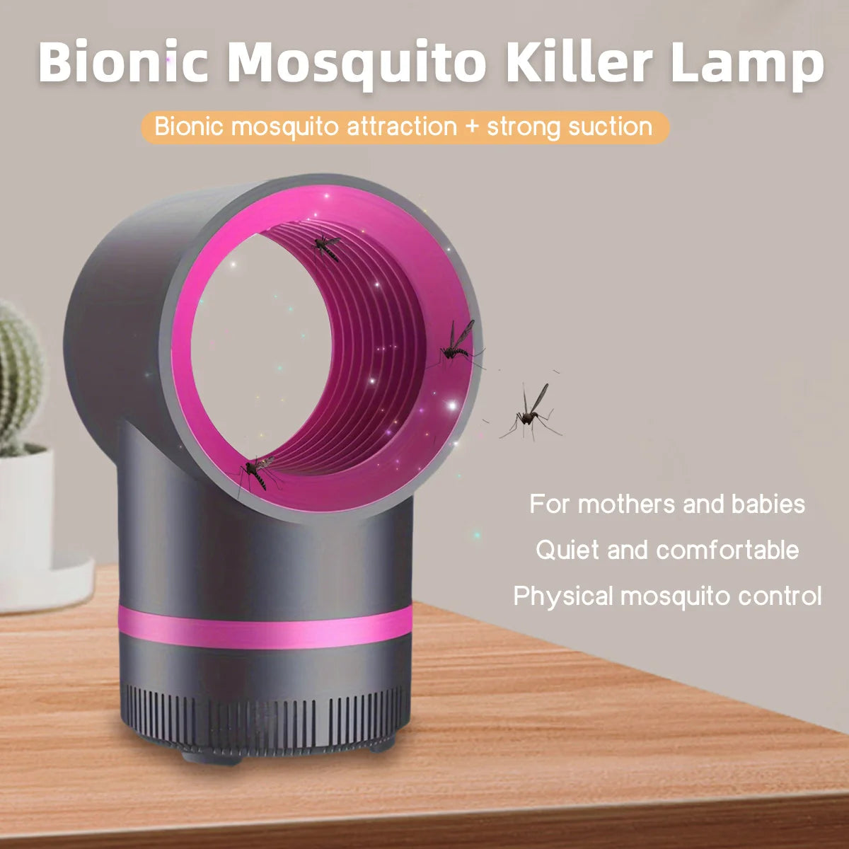 Lampe Anti-Moustiques USB Rechargeable – Piège Silencieux Sans Produit Chimique