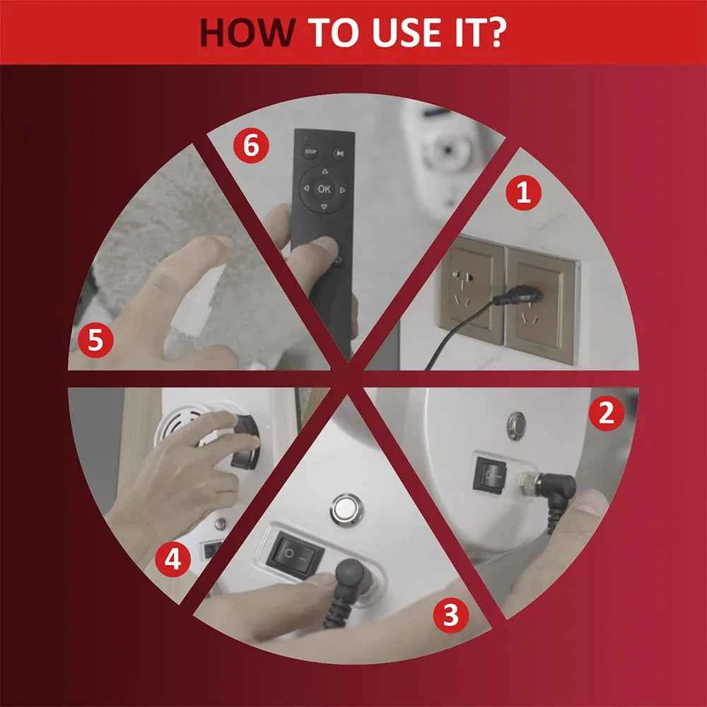 Robot Nettoyeur de Vitres Automatique 6000Pa avec Télécommande