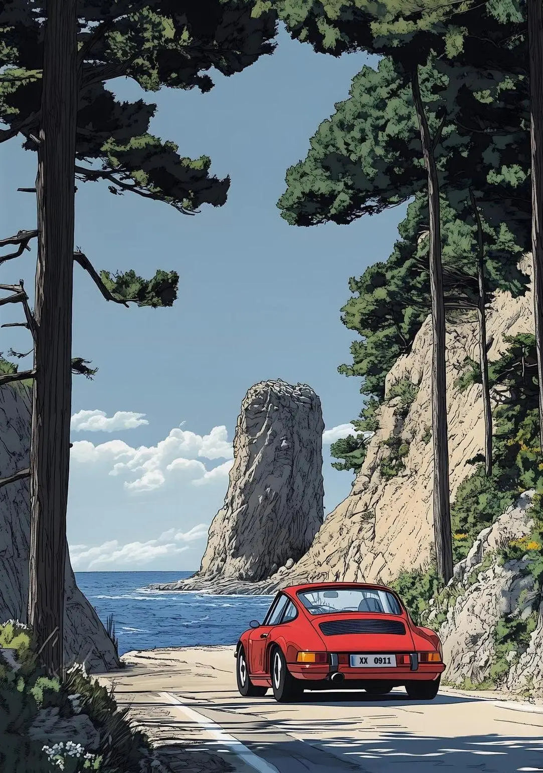 Affiche Classique Porsche 911
