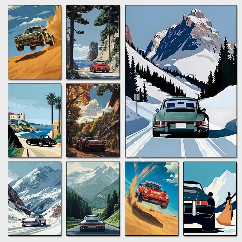 Affiche Classique Porsche 911