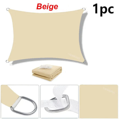 Voile d'Ombrage Rectangulaire Imperméable Oxford 300D – Protection UV 85-98% – Terrasse, Jardin, Piscine, Balcon, Carport – 20 Couleurs & 12 Tailles