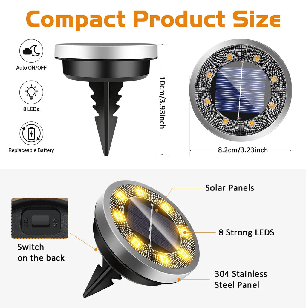 Lumières Solaires au Sol IP65