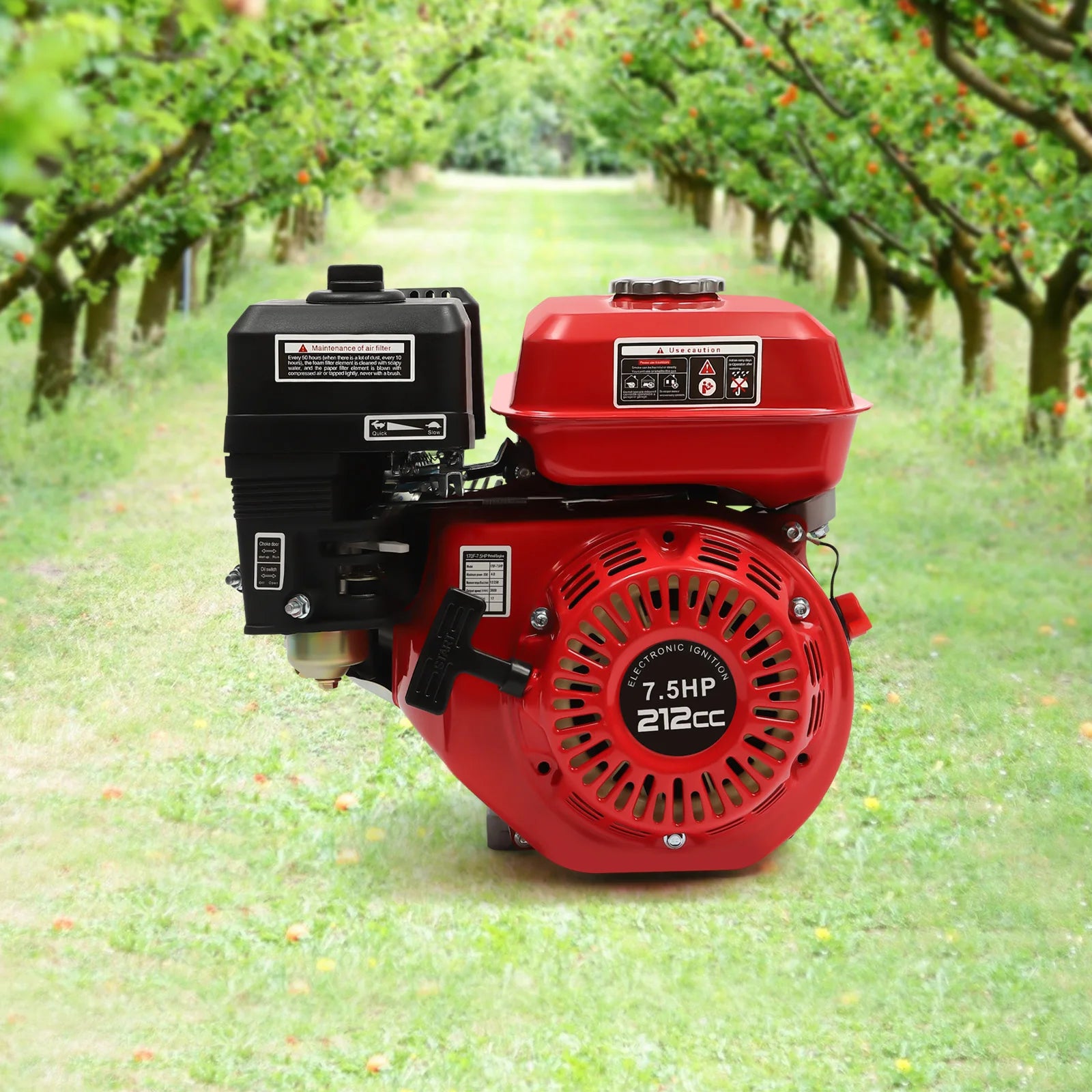 Moteur Essence 4-Temps 212cc 7.5HP - 4000W 3600 RPM - Refroidissement Air