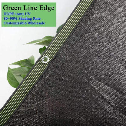Filet d'Ombrage HDPE Noir 4/6/12PIN – Pare-Soleil Anti-UV 50~90% | Jardin, Serre, Pergola