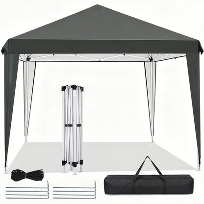 Kiosque Pliant Pop-Up 3x3 m – Toile Oxford 420D UPF 50+, Imperméable, Sac de Transport Inclus