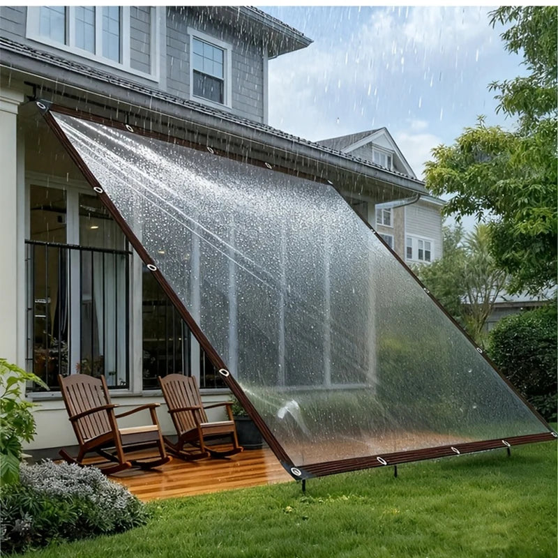 Bâche PVC Transparente Imperméable Jardin - Protection Plantes Balcon Fenêtre
