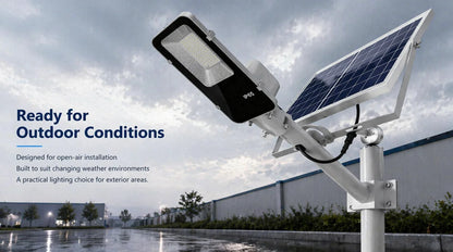 Lampadaire Solaire Extérieur 6000mAh – IP65, Télécommande, Détecteur de Mouvement