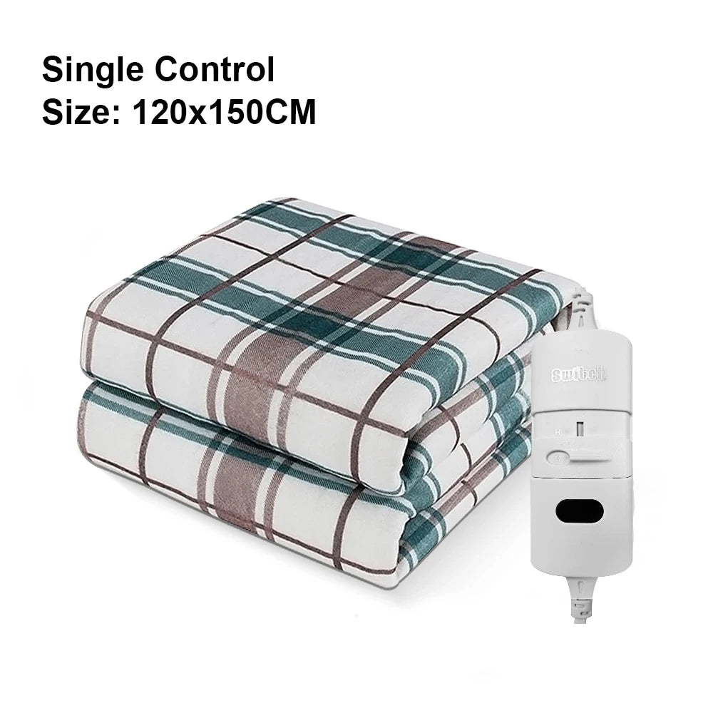 Couverture Chauffante Électrique 70x150cm 220V Thermostat Automatique Plaid Chauffant Matelas