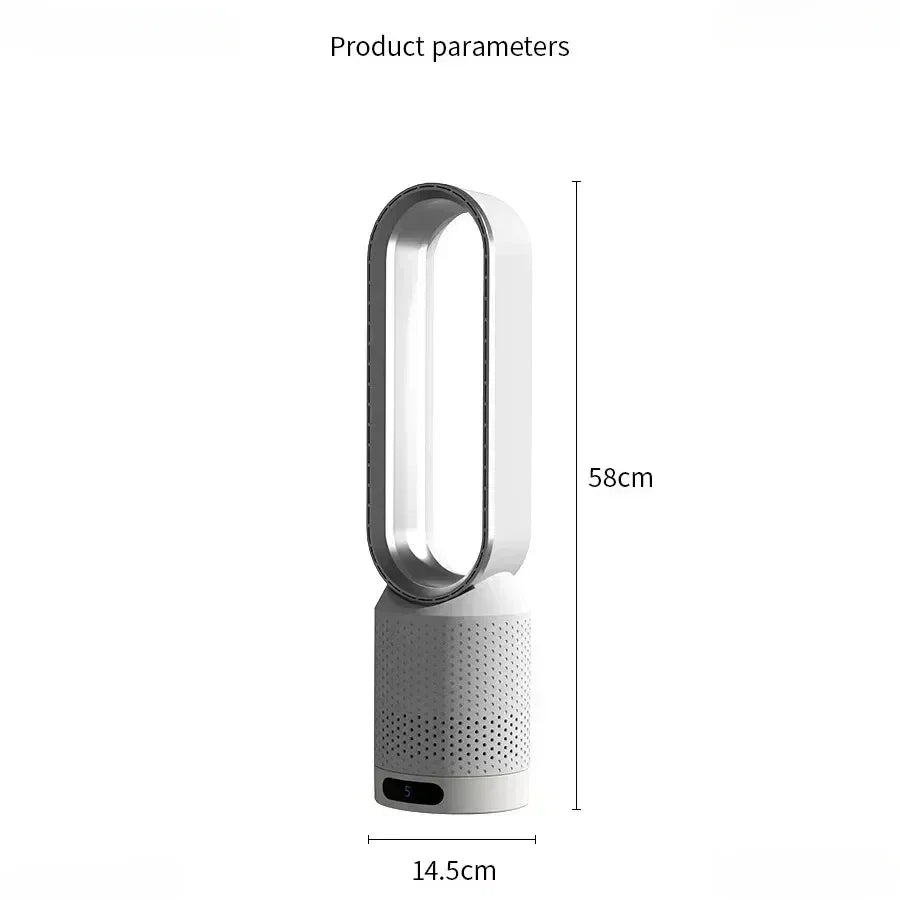 Ventilateur Colonne Sans Pale — Silencieux, Design & Sécurisé