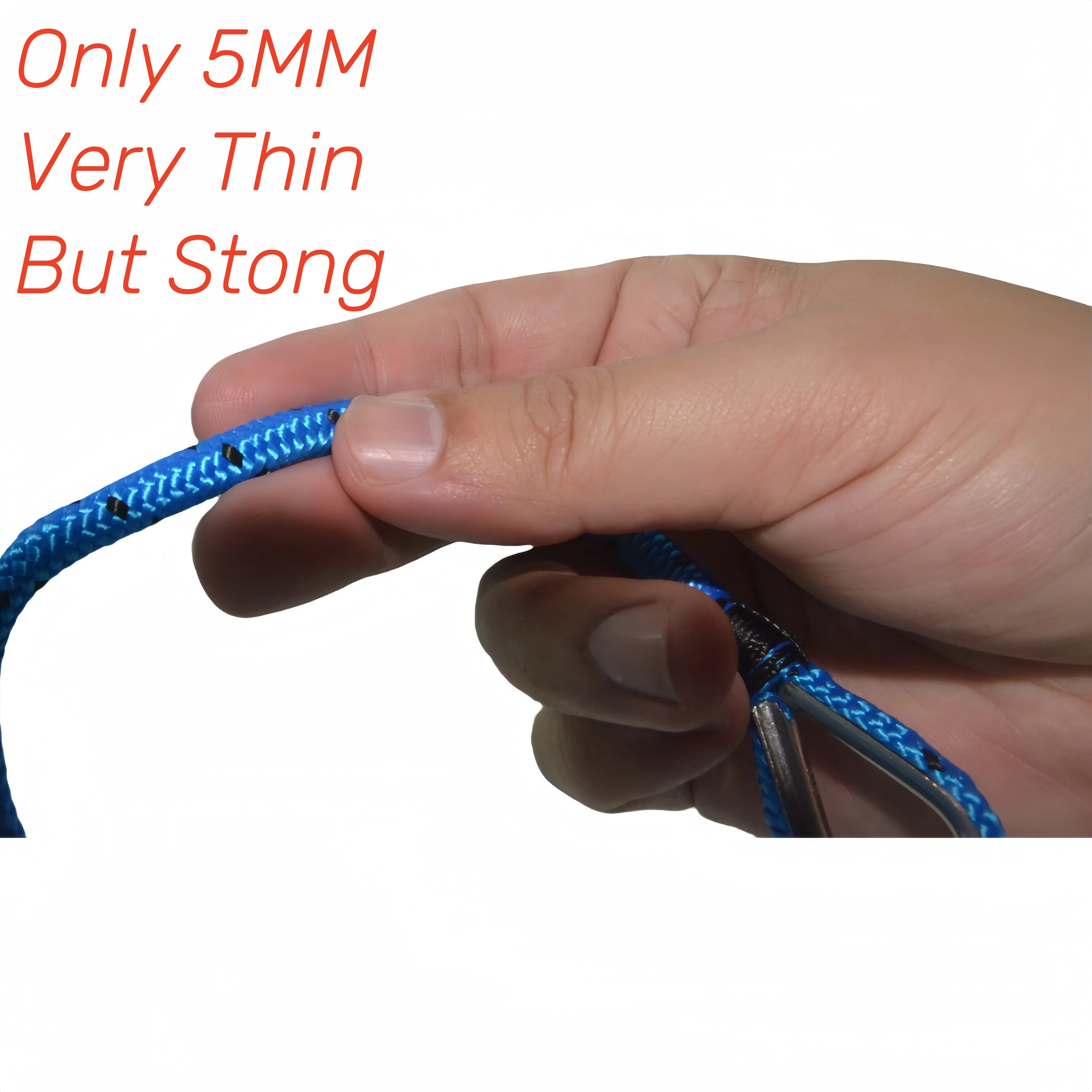 Corde d'Ancre Marine Premium 30m x 5mm en Nylon - Treuil Électrique Bateau 350kg