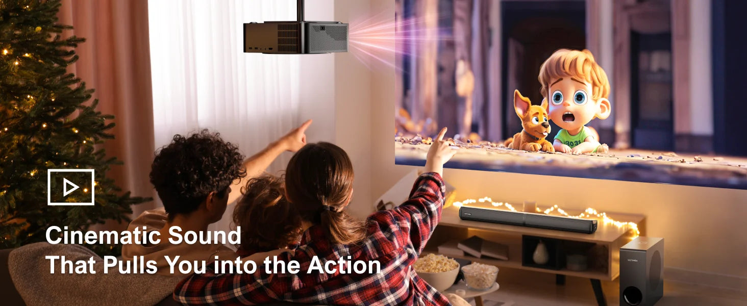 Barre de Son ULTIMEA 200W 4.1CH - Système Home Cinéma Bluetooth avec Subwoofer