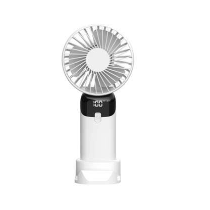 USB Mini Strong Wind Handheld Fan Portable Quiet Rechargeable Desktop Air Cooler with Phone Holder Cooling Fan Outdoor Travel