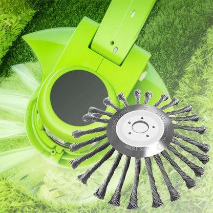 Disque brosse en acier titane LUSQI – Tête de débroussailleuse 6, 8 ou 10 pouces | Désherbage & Dérouillage
