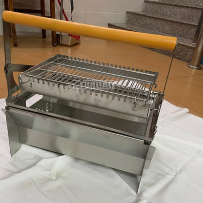 Barbecue à Charbon Rotatif avec Grille Retournable – Démontable | Jardin & Terrasse
