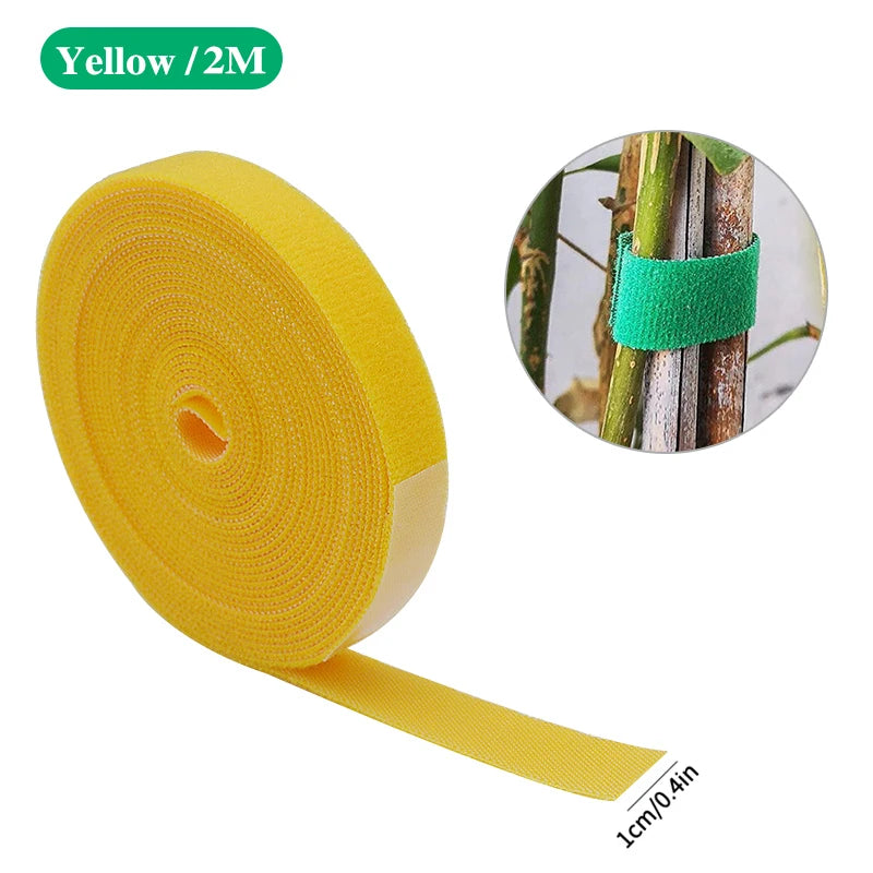 Attaches de jardin en nylon auto-agrippantes – Douces & Réutilisables | 2M à 40M, 7 couleurs