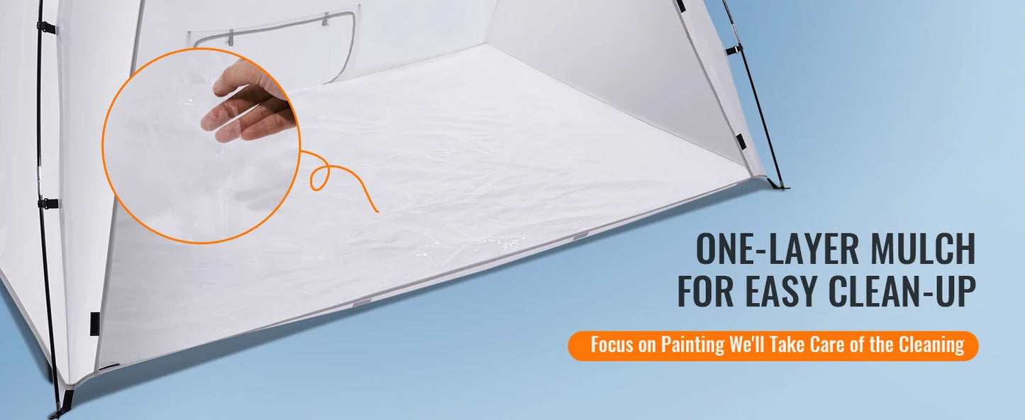 Cabine de Peinture Portable SucceBuy – Tente Pliable Oxford 210D, 2 Tailles, Film Protecteur Inclus
