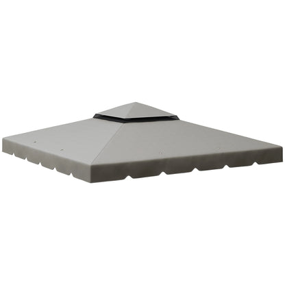 Toit de Remplacement Pergola 3x3m Double Toit – Polyester Anti-UV | Outsunny