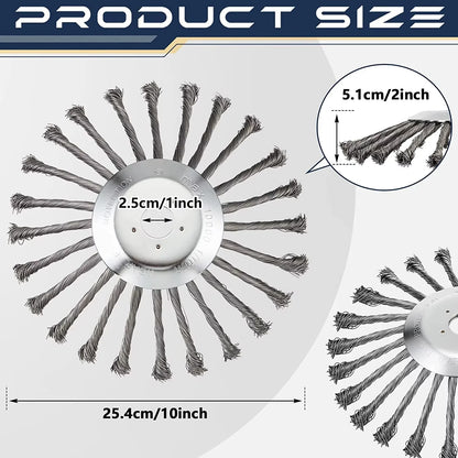Disque brosse en acier titane LUSQI – Tête de débroussailleuse 6, 8 ou 10 pouces | Désherbage & Dérouillage