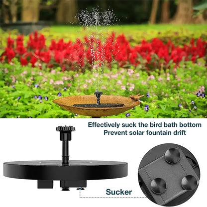 Fontaine Solaire Flottante 13/16/18cm – Pompe pour Bassin, Bain d'Oiseaux & Jardin