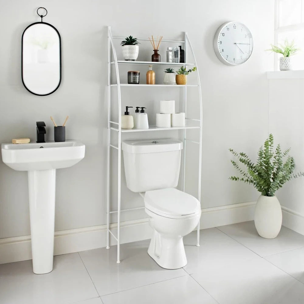 Étagère Salle de Bain 3 Niveaux en Métal