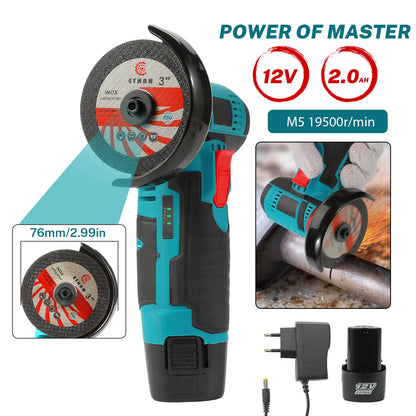 Mini Meuleuse d'Angle Sans Fil 12V Vremota