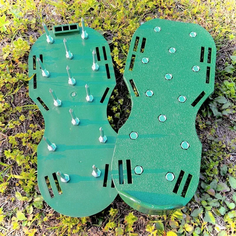 Sandales Aérateur de Pelouse — Pointes Galvanisées 4,2 cm | Vert ou Noir