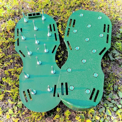 Sandales Aérateur de Pelouse — Pointes Galvanisées 4,2 cm | Vert ou Noir