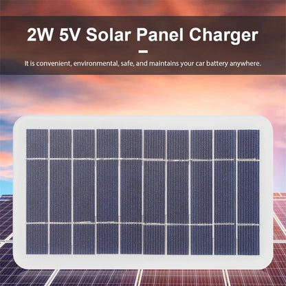 Panneau Solaire Portable USB 2W/5W - Chargeur Étanche Randonnée & Camping