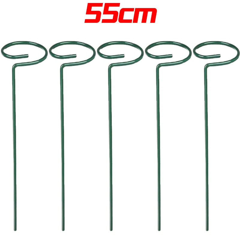 Tuteur Anneau Support Tige Plante Métal – 35 / 45 / 55 cm | Lot de 1, 3 ou 5