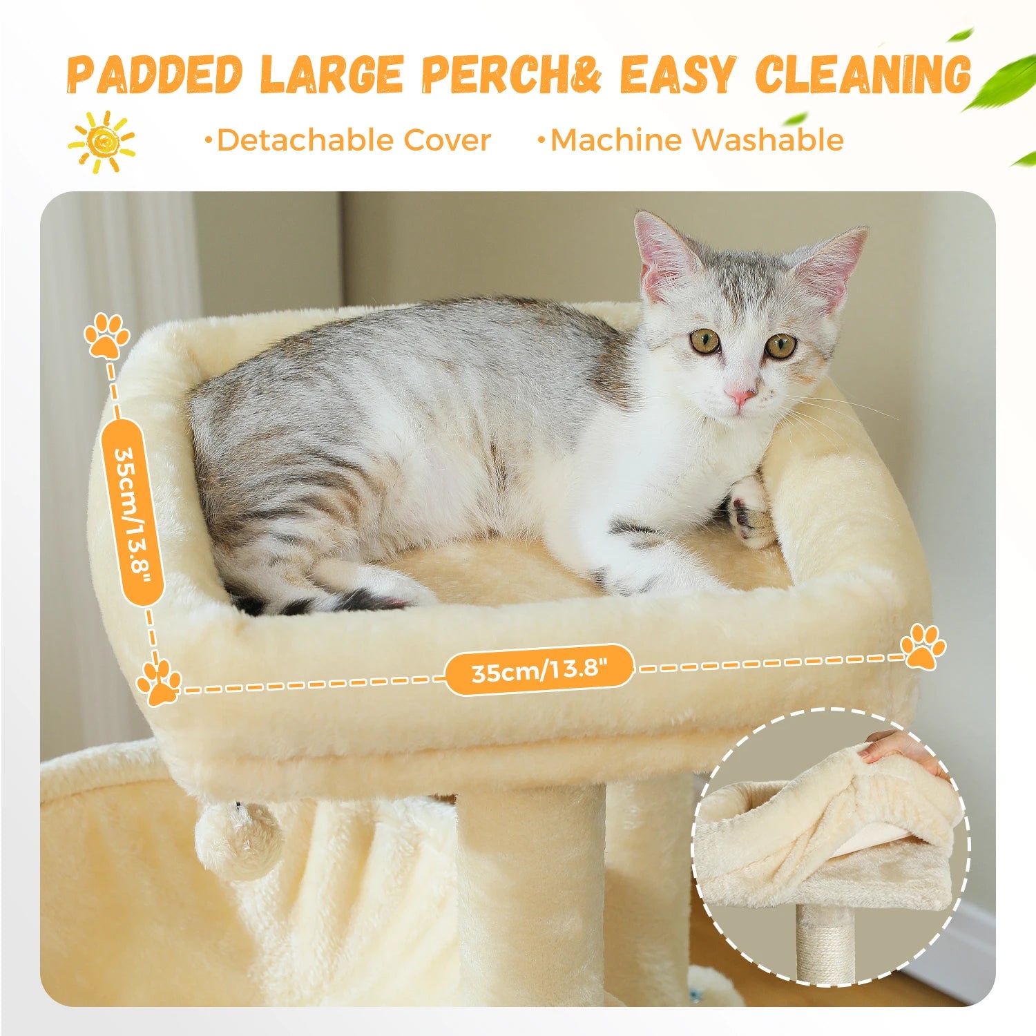 Arbre à Chat XXL Multi-Niveaux - Tour avec Griffoirs Sisal, 2 Niches, Jouets Intégrés