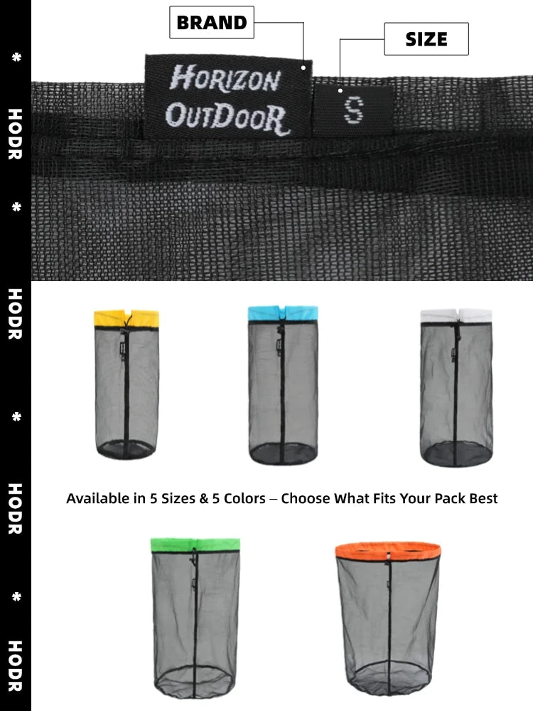Sacs en Maille Ultralégers HODR –Lot de 5 Tailles 