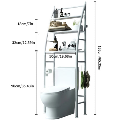 Étagère Salle de Bain 3 Niveaux en Métal